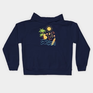 Beach Life. Typography design Kids Hoodie